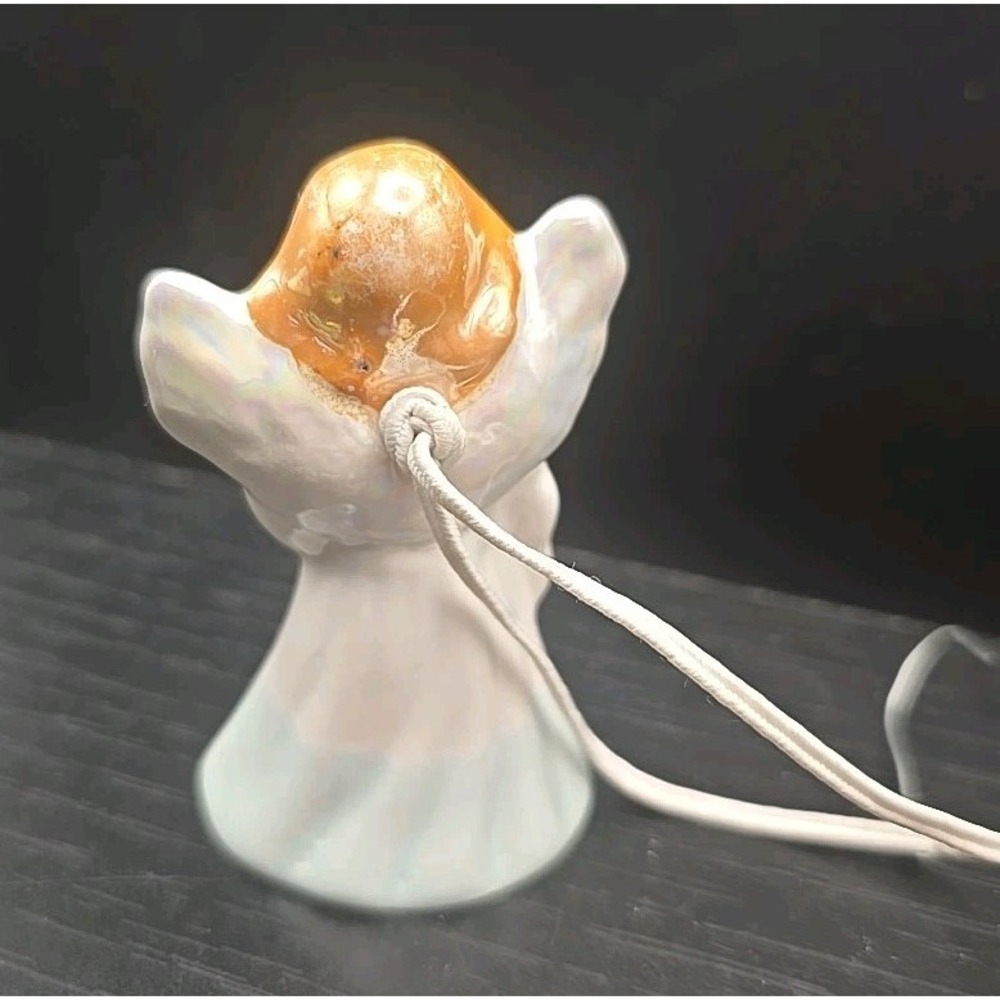 Vintage Ceramic 2" Miniature Angel Bell Ornament Japan‎ - Picture 3 of 5